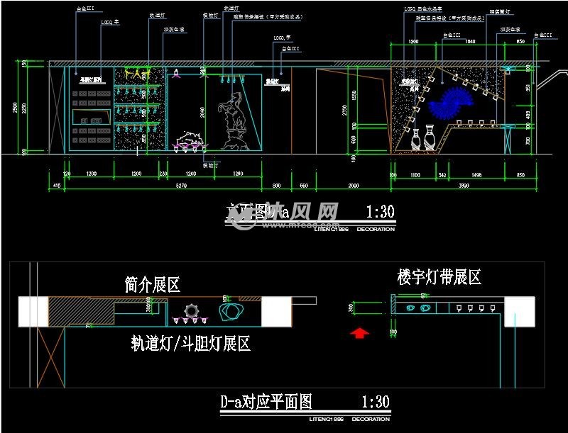 楼宇灯带展区立面