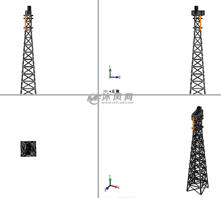 30米高度铁塔 - 建筑模型图纸 - 沐风网