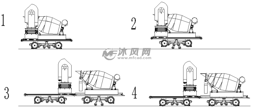 组合式混凝土搅拌车