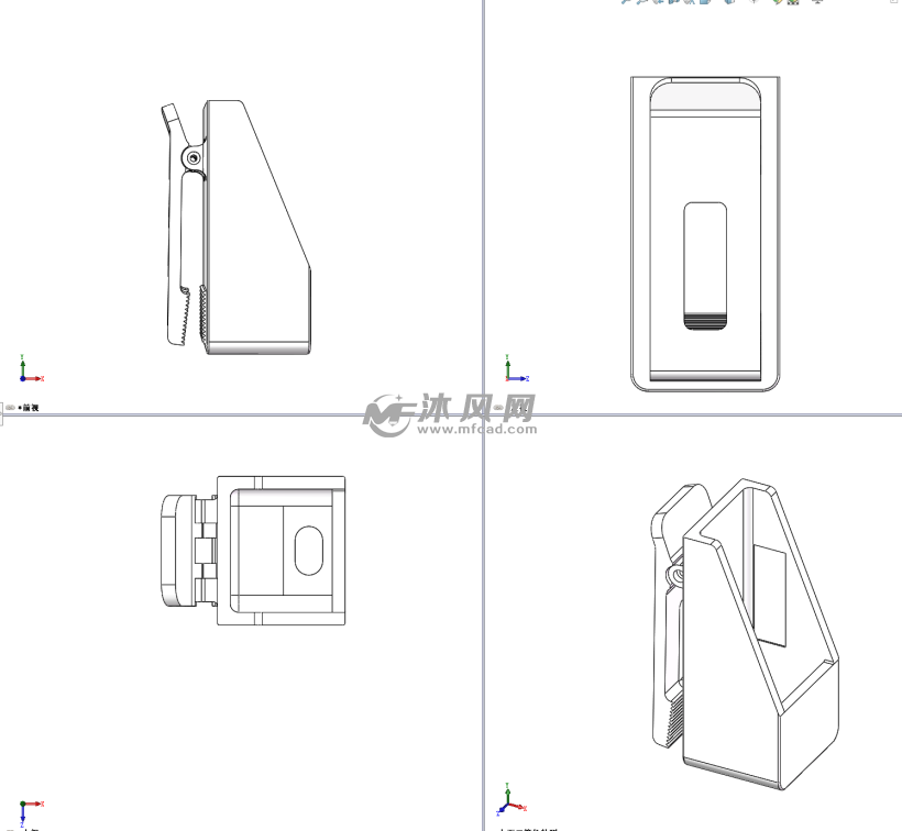 osmopocket口袋云台相机支架三视图