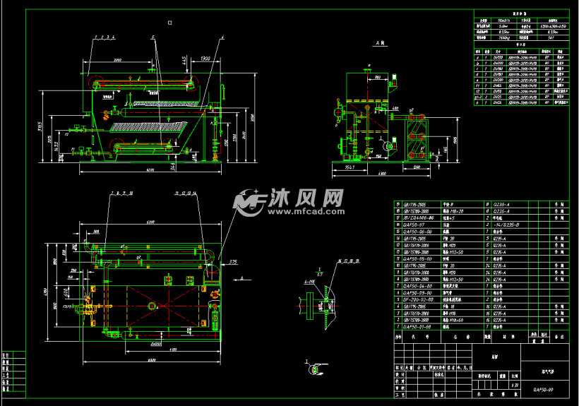 50m3/h溶气气浮图纸