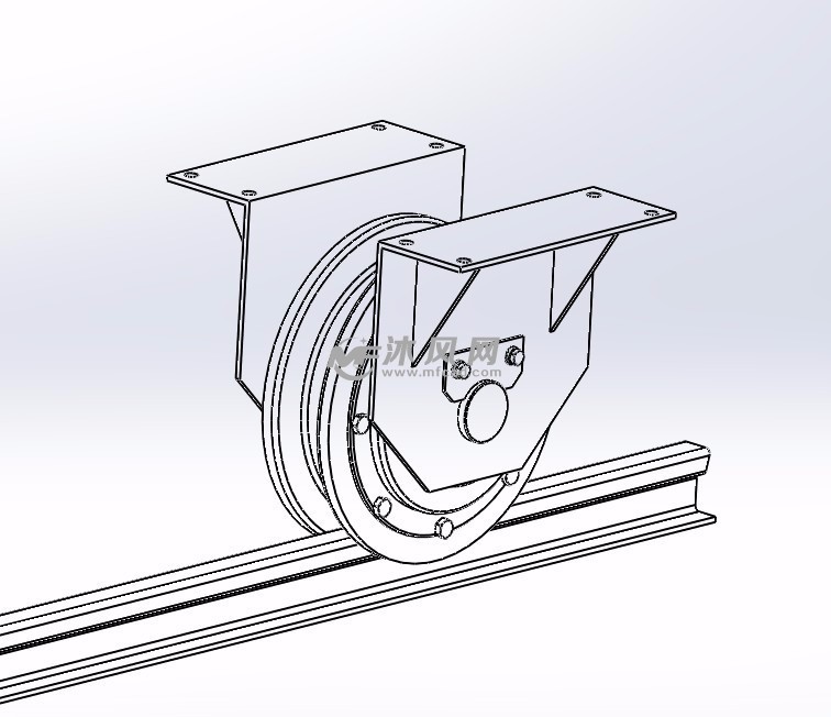 易于拆卸轨道轮建模