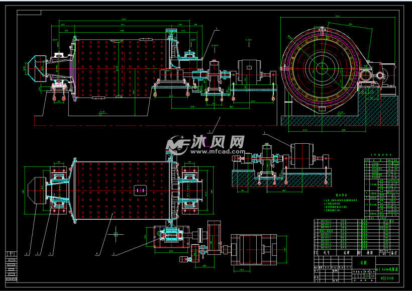 φ3600×6000球磨机图纸