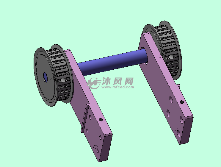双轨同步带结构传送带 主动端
