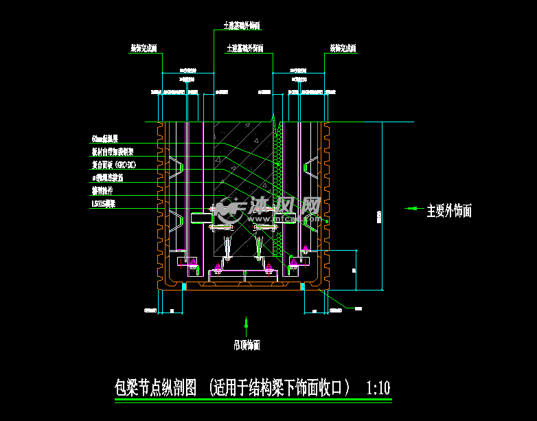 GRC节点外墙建筑图纸工地v节点图纸大样挂板能打开安装软件用什么图片