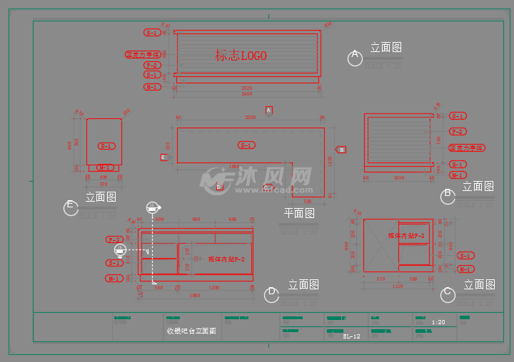 面包蛋糕店装修施工图