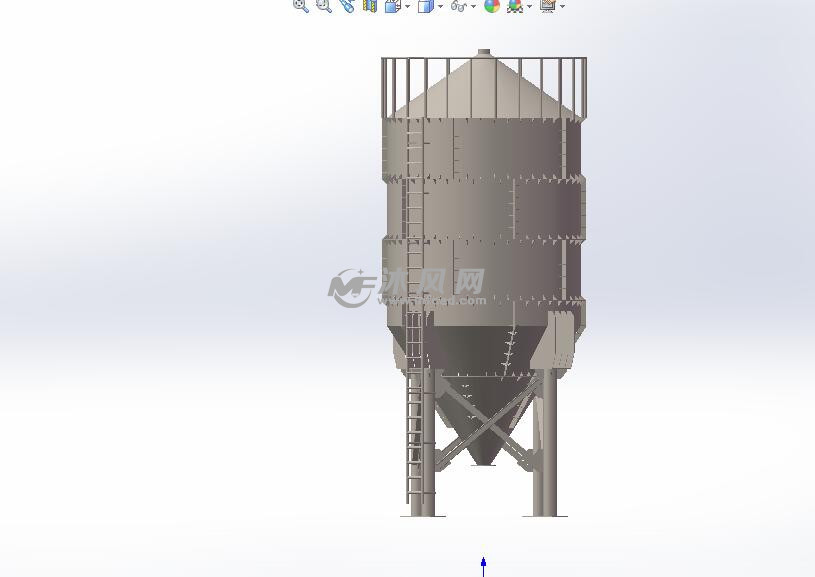 粮仓设计模型建模 - 农业机械图纸 - 沐风网