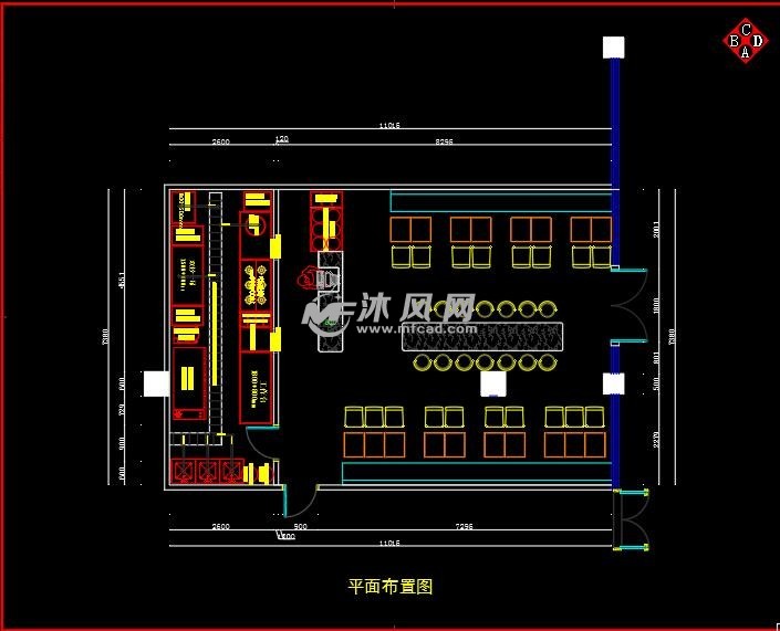 粉面馆cad施工图