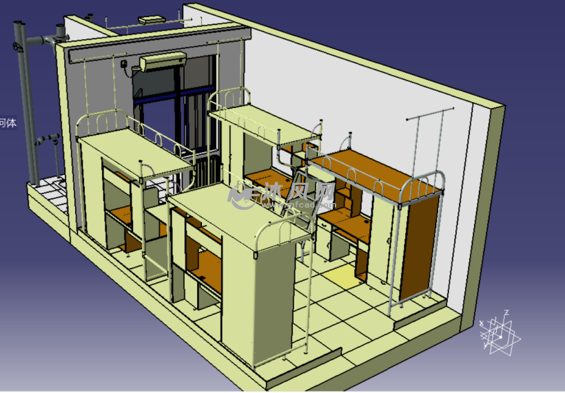 高校四人间宿舍模型