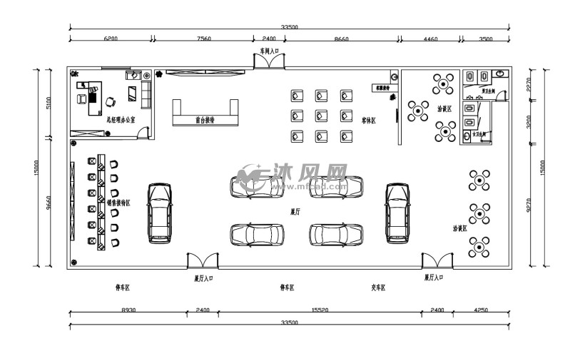 4s店一层平面图纸