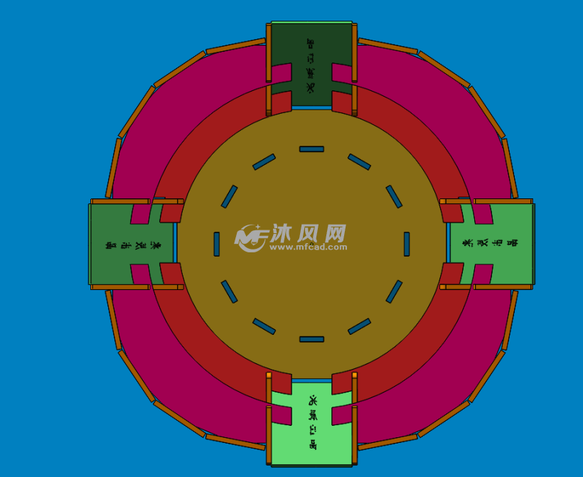 天坛拼接模型 - 建筑模型图纸 - 沐风网