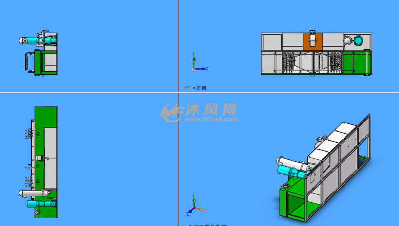 喷淋箱体模型三视图