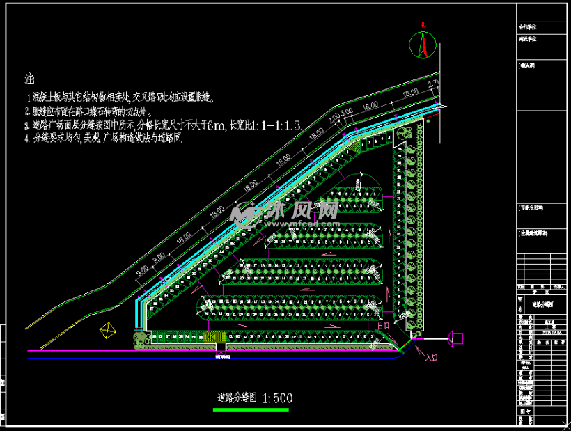 一套露天室外汽车停车场建筑设计施工图纸