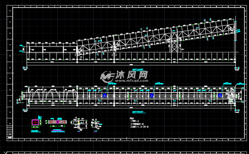 供热公司高空输煤通廊图纸