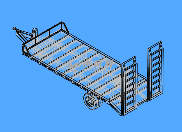 拖车三维图模型