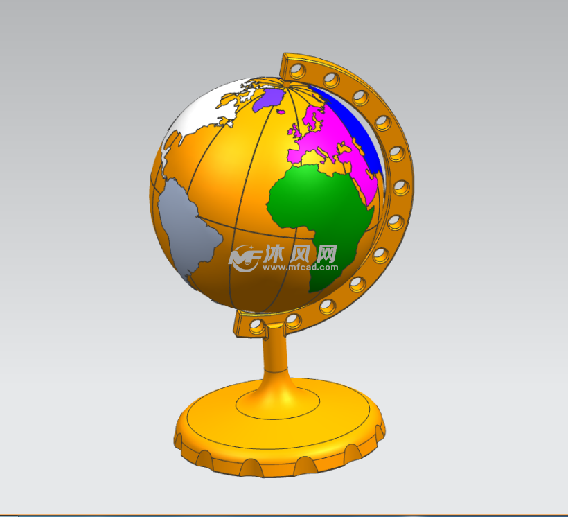 一款地球仪三维模型