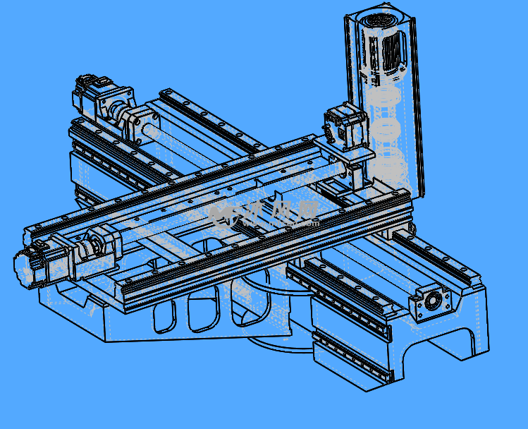 铣床xyz模组模型 - 机床附件图纸 - 沐风网