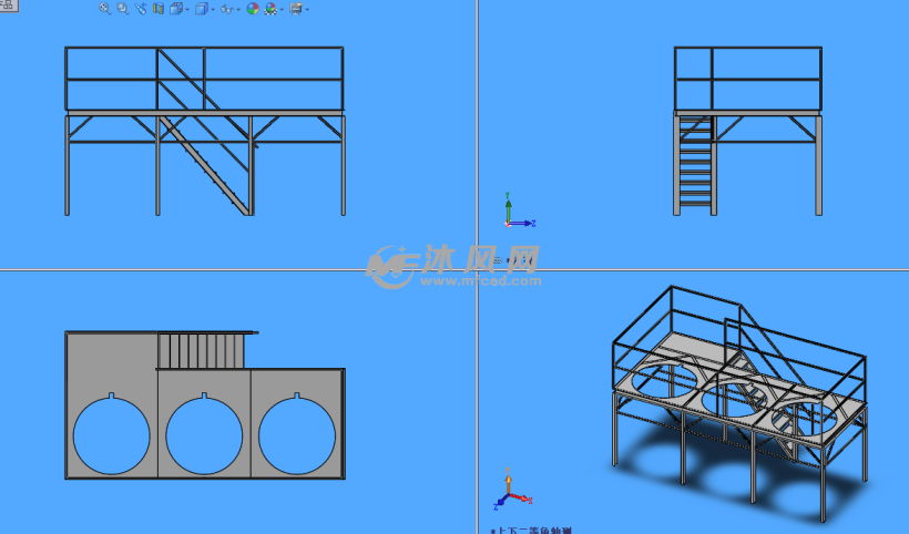 钢结构支架模型图