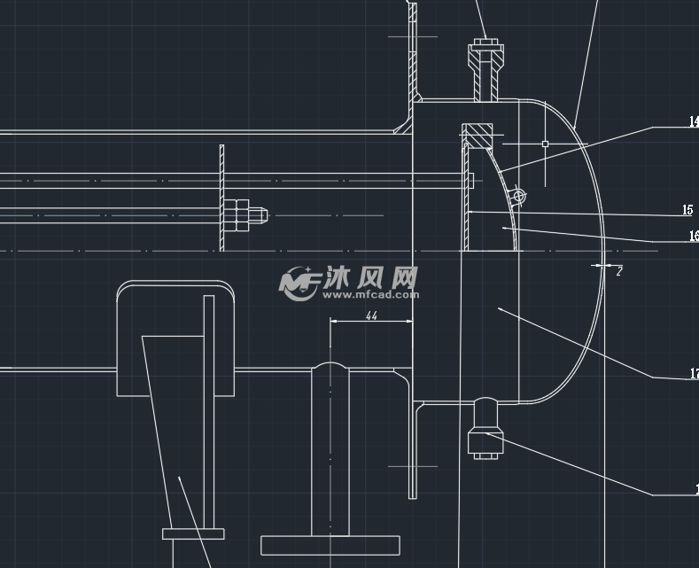 浮头式换热器零件装配图 - 机械设备图纸 - 沐风网