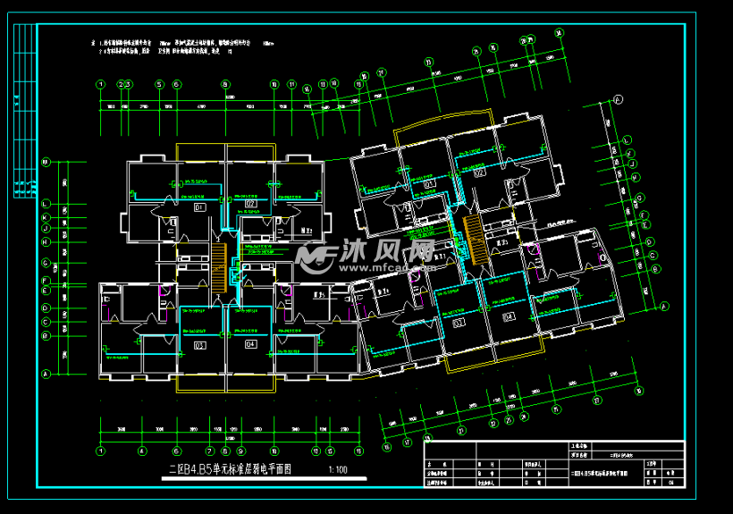 某多层住宅强弱电平面图