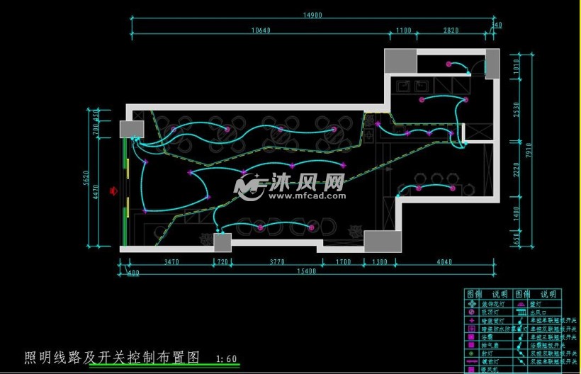 奶茶专卖店cad施工图