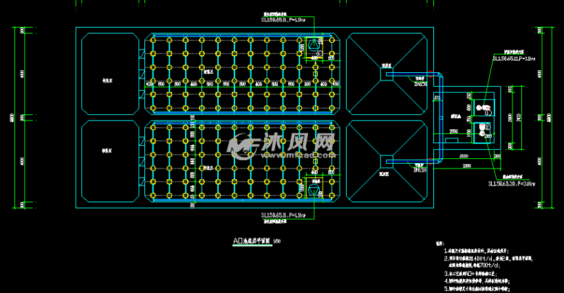 xx污水处理厂ao池工艺图