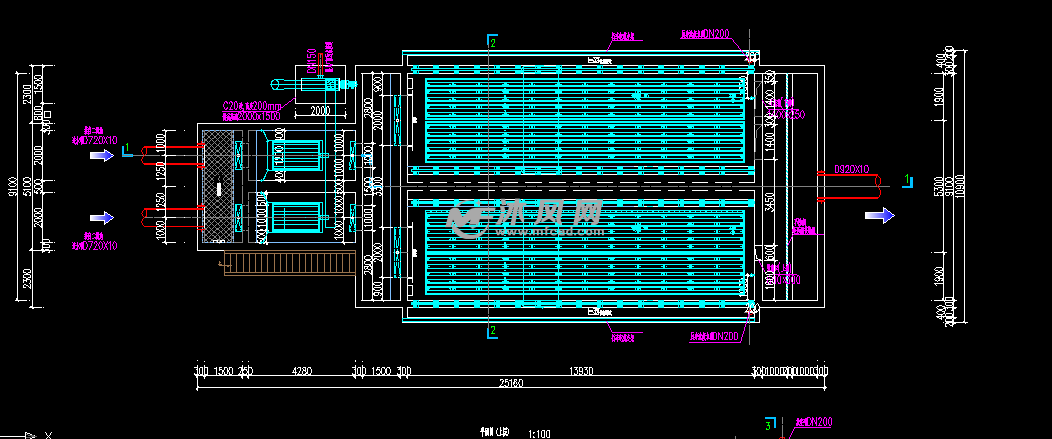 精细格栅滤布滤池施工图