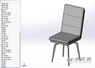 旋转式办公椅模型设计图