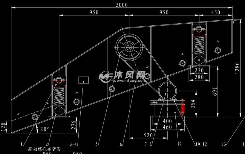 ls1230自定中心座式振动筛