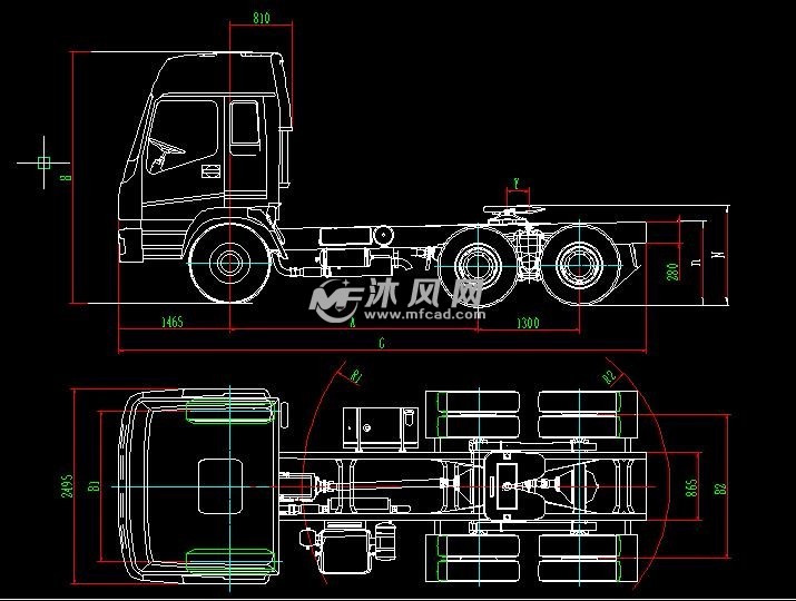 牵引车外形图