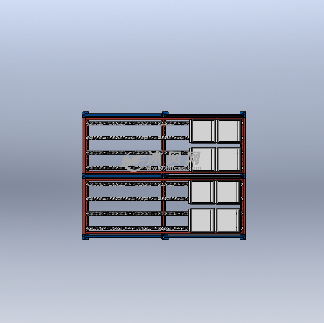solidworks画货架教程,solidworks画方管框架 流利条货架sw三维模型