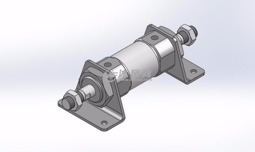 25种双活塞杆气缸-qcm2系列模型