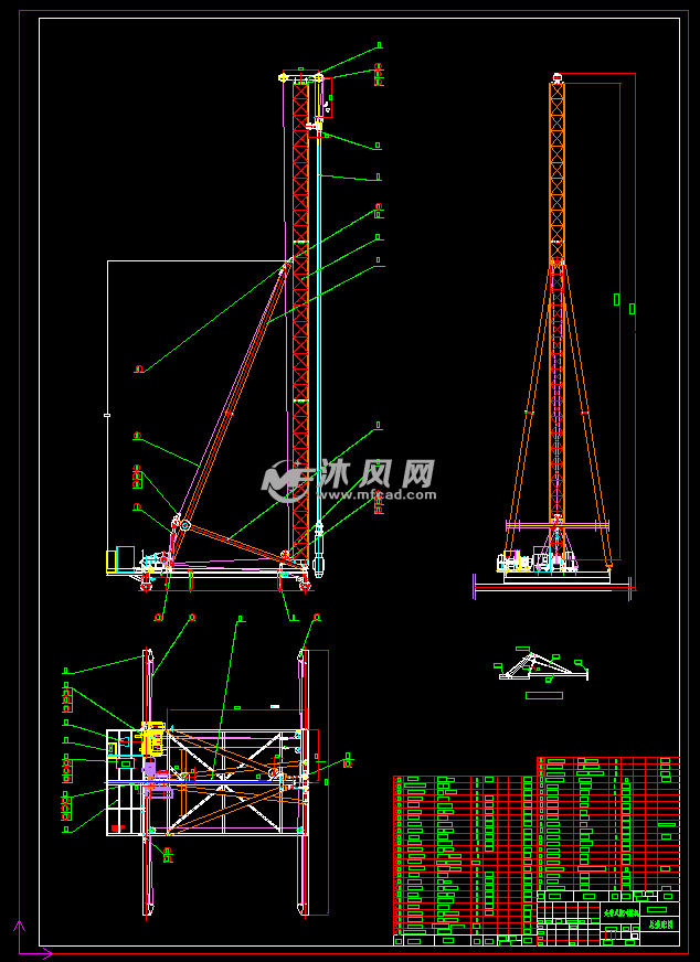 djzg18走管式振冲打桩机图纸