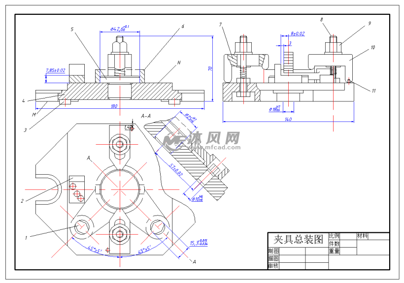 夹具设计总装cad图纸