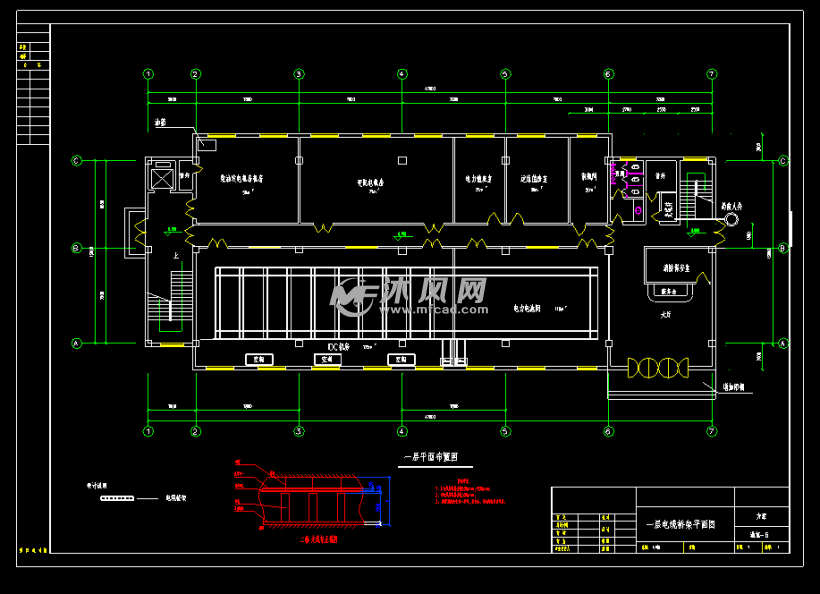 某通信机房平面及弱电图