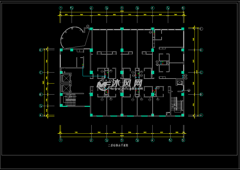 二层给排水平面图