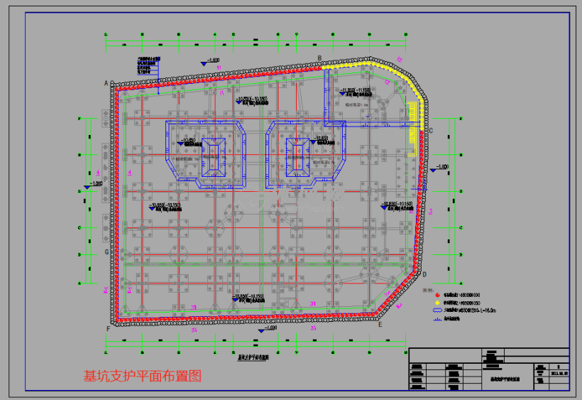 基坑支护平面布置图