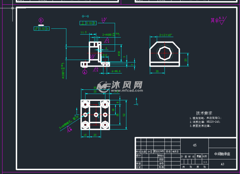 两爪卡盘机构三维及二维图纸