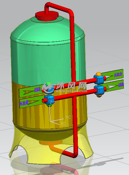 砂滤罐(净水设备正反洗)模型图