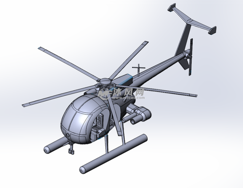 武装直升机数模 - 航空航天图纸 - 沐风网