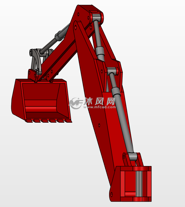 挖掘机后臂 - 工程机械/建筑机械图纸 - 沐风网