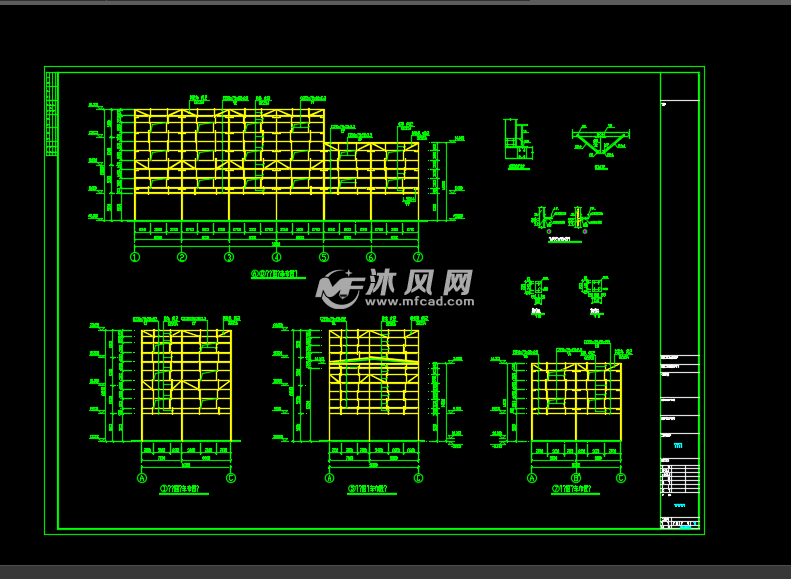 墙面檩条布置图