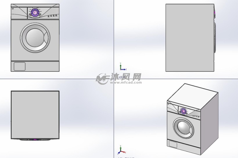 洗衣机三视图