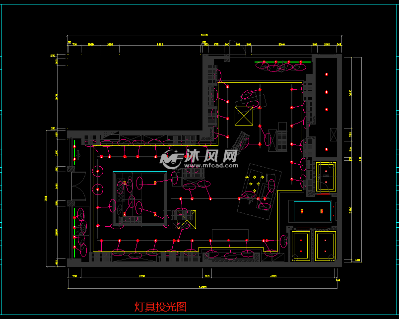 灯具投光图