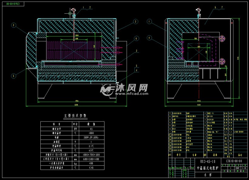 rx34510中温箱式电阻炉