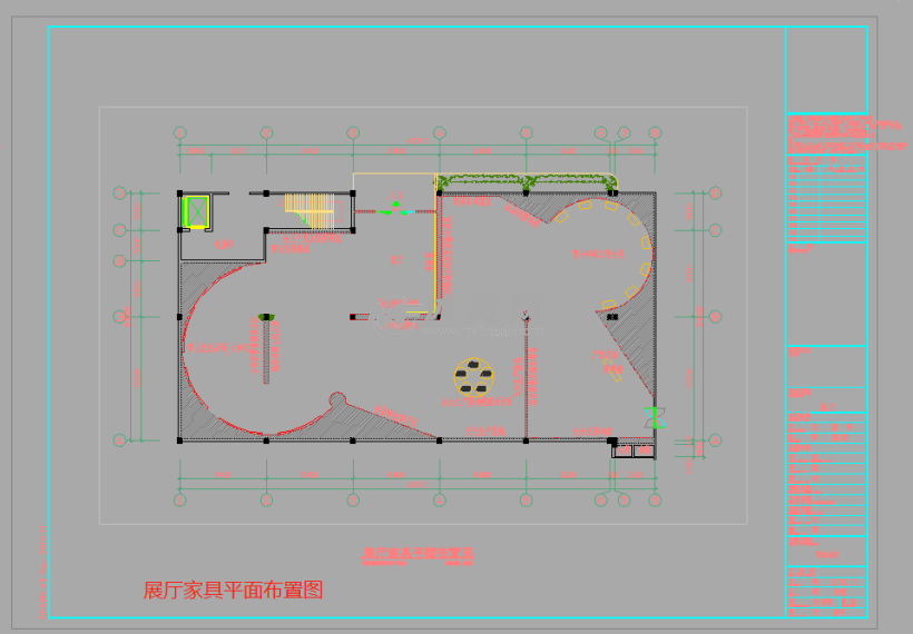 展厅家具平面布置图