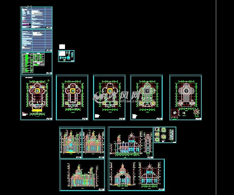 5层天主教教堂建筑设计施工图