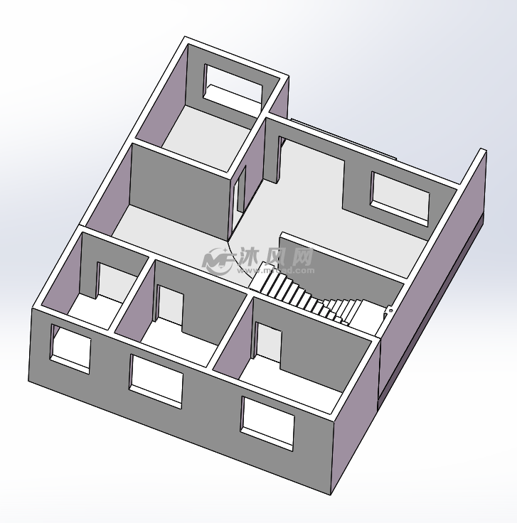 农村一层平房自建房建筑结构设计图 - 建筑模型图纸