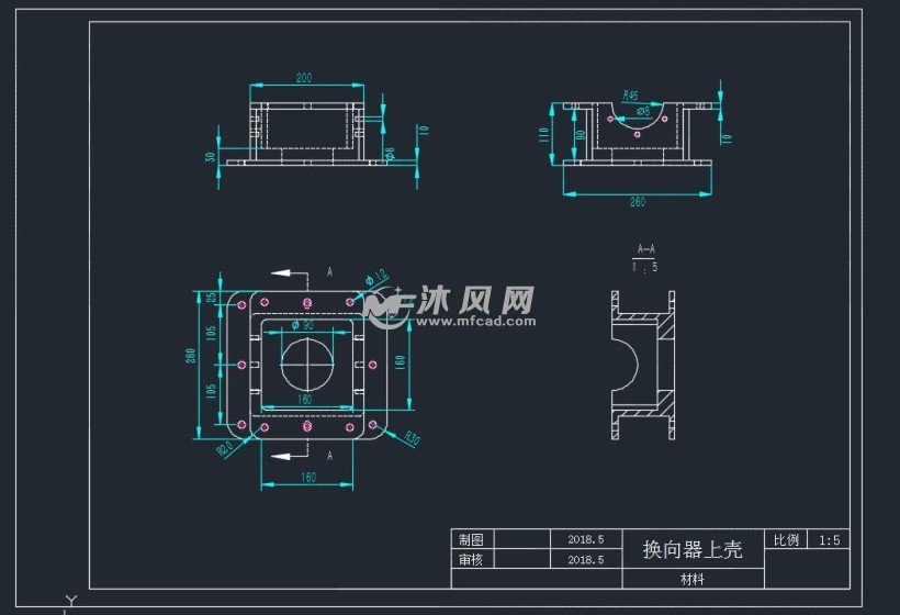 立式旋耕机箱体零件图