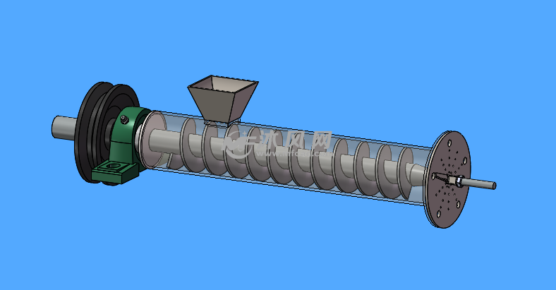 螺旋推料杆模型